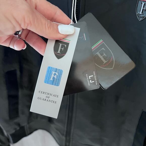 NWT F - COLLECTION faux leather and suede men's jacket ITALY EU S - Picture 4 of 10